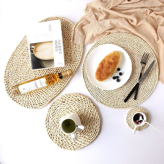 Natural Bamboo Table Mat Set