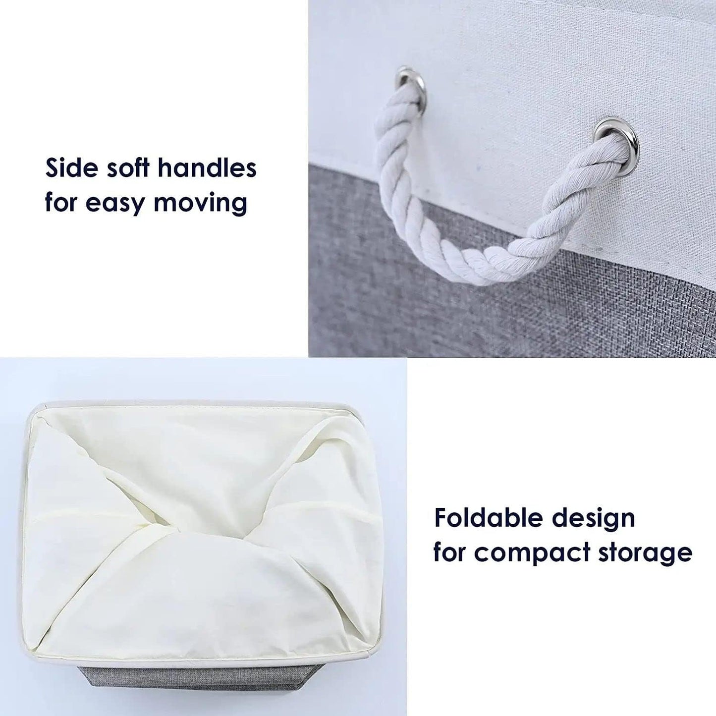 Foldable Storage Baskets with Handle