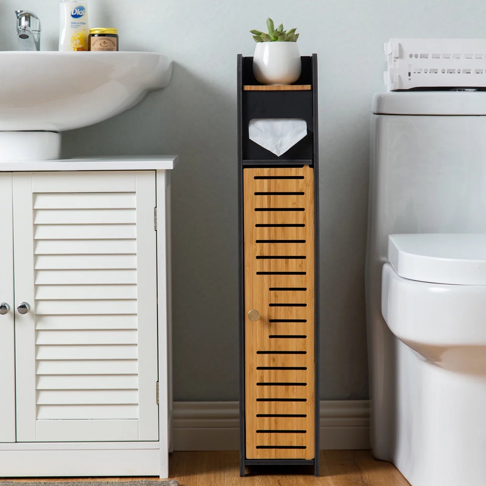 Stylish Slim Bathroom Storage Cabinet