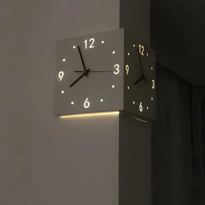 Smart Corner Clock with Motion-Activated Backlight