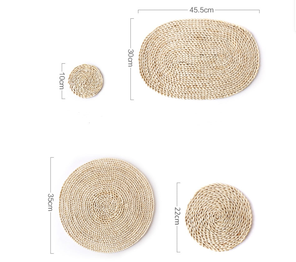 Natural Bamboo Table Mat Set