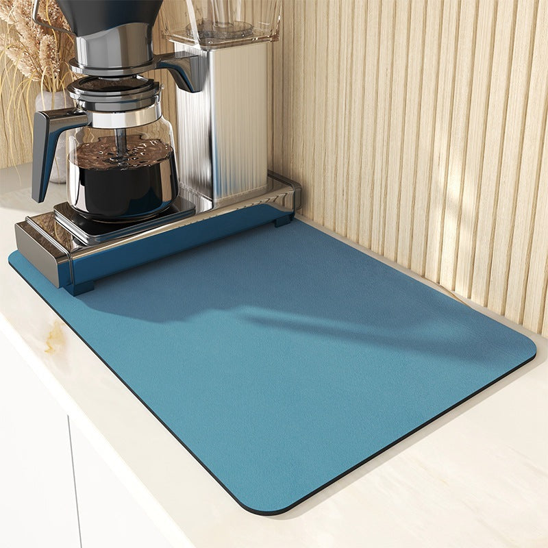 Stain-Hide Coffee Bar Mat: Absorbent Diatomite Protection