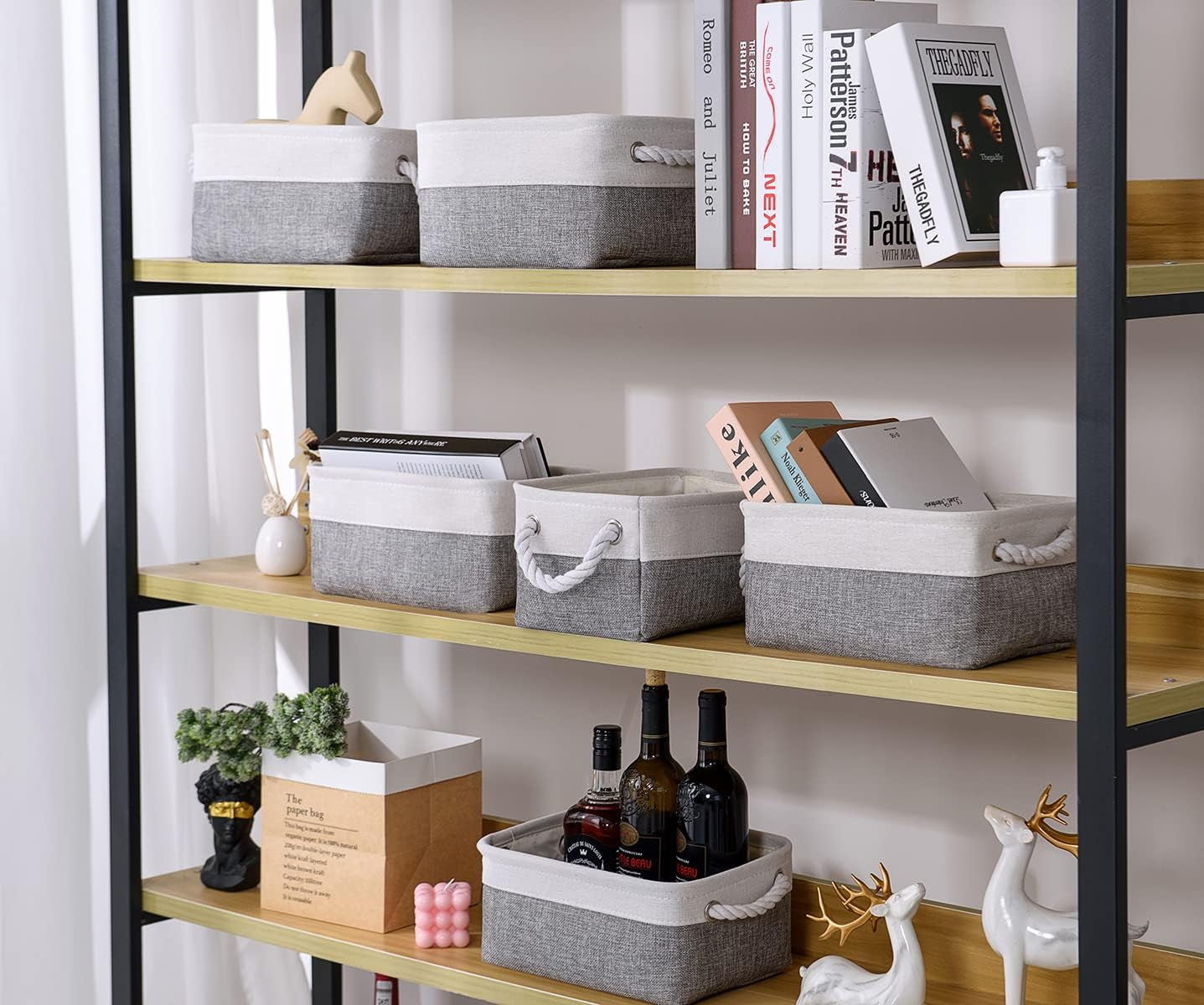 Foldable Storage Baskets with Handle