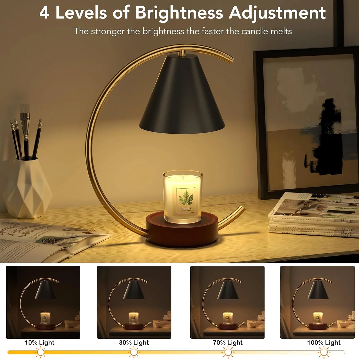 Cozy Glow Dimmable Candle Warmer Lamp