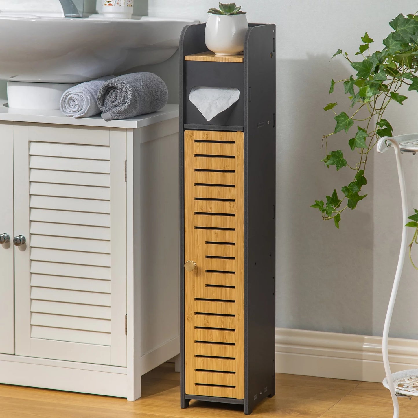 Stylish Slim Bathroom Storage Cabinet