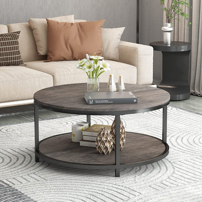 Rustic Round Coffee Table