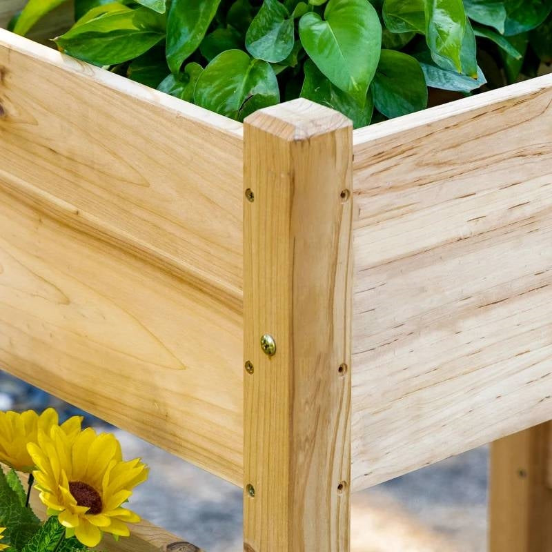 FarmHouse 3-Tier Elevated Wooden Garden Planter