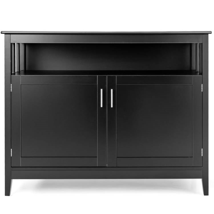 Dining Buffet Cabinet with Open Storage Shelf