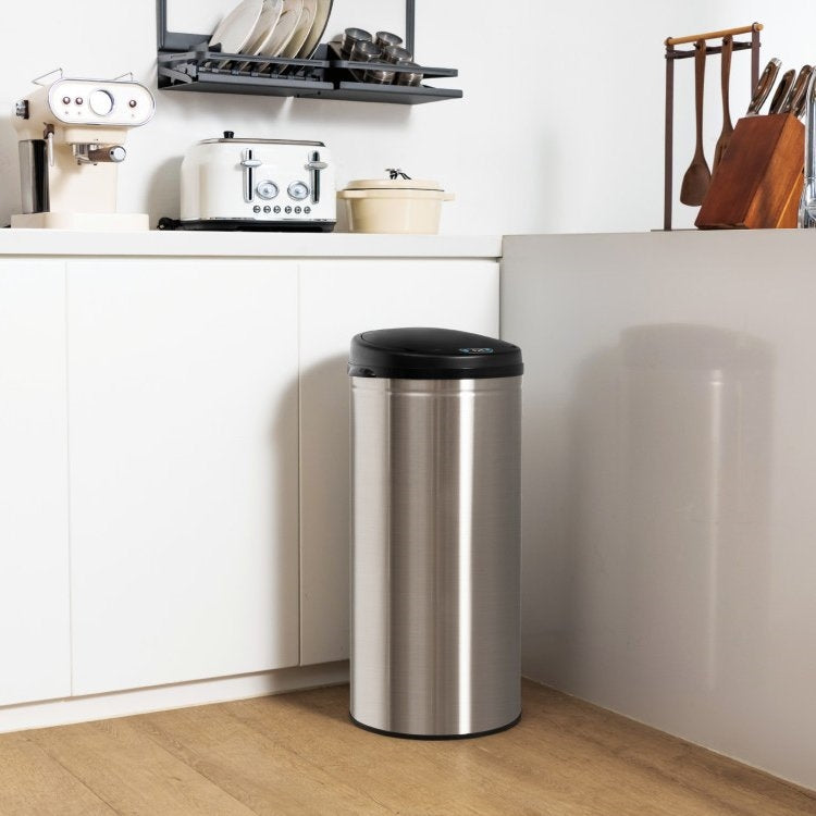 8-Gallon Stainless Steel Motion Sensor Trash Can