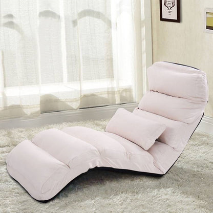 Foldable Multi-Position Lounger in Beige