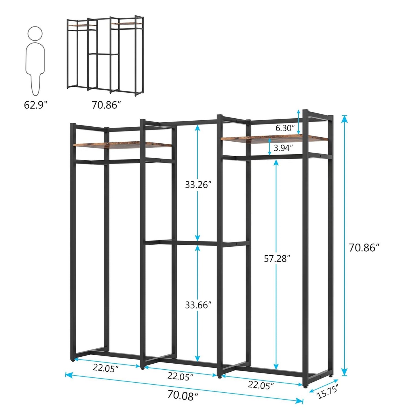 Black Metal Garment Rack