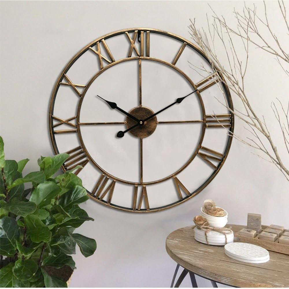 18.5-inch Roman Numerals Wall Clock in Gold