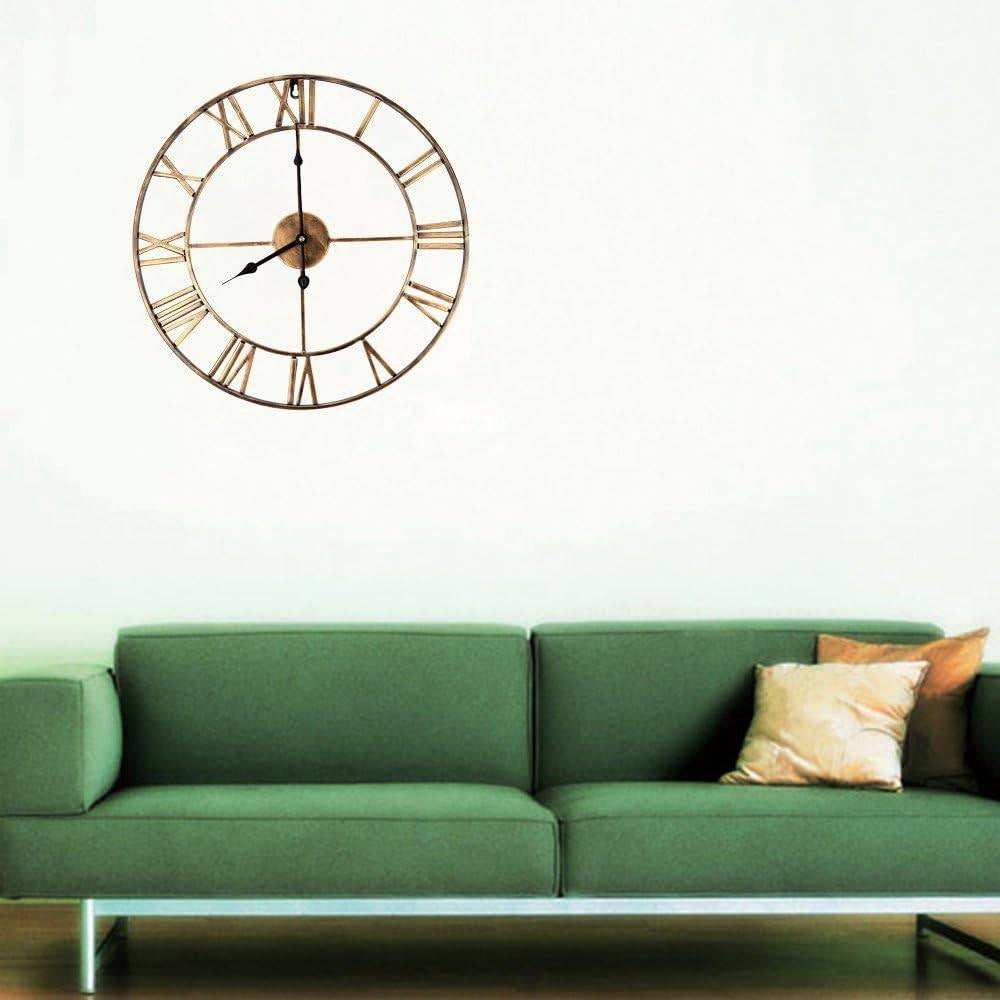 18.5-inch Roman Numerals Wall Clock in Gold