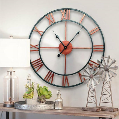 18.5-inch Roman Numerals Wall Clock in Red