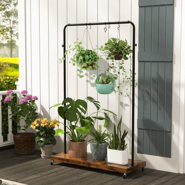 Elegant Industrial Metal Pipe Clothing Rack with Bottom Shelf