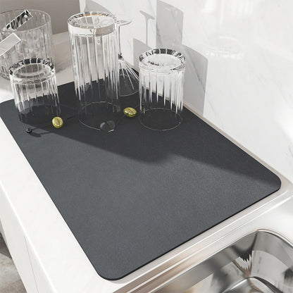 Stain-Hide Coffee Bar Mat: Absorbent Diatomite Protection