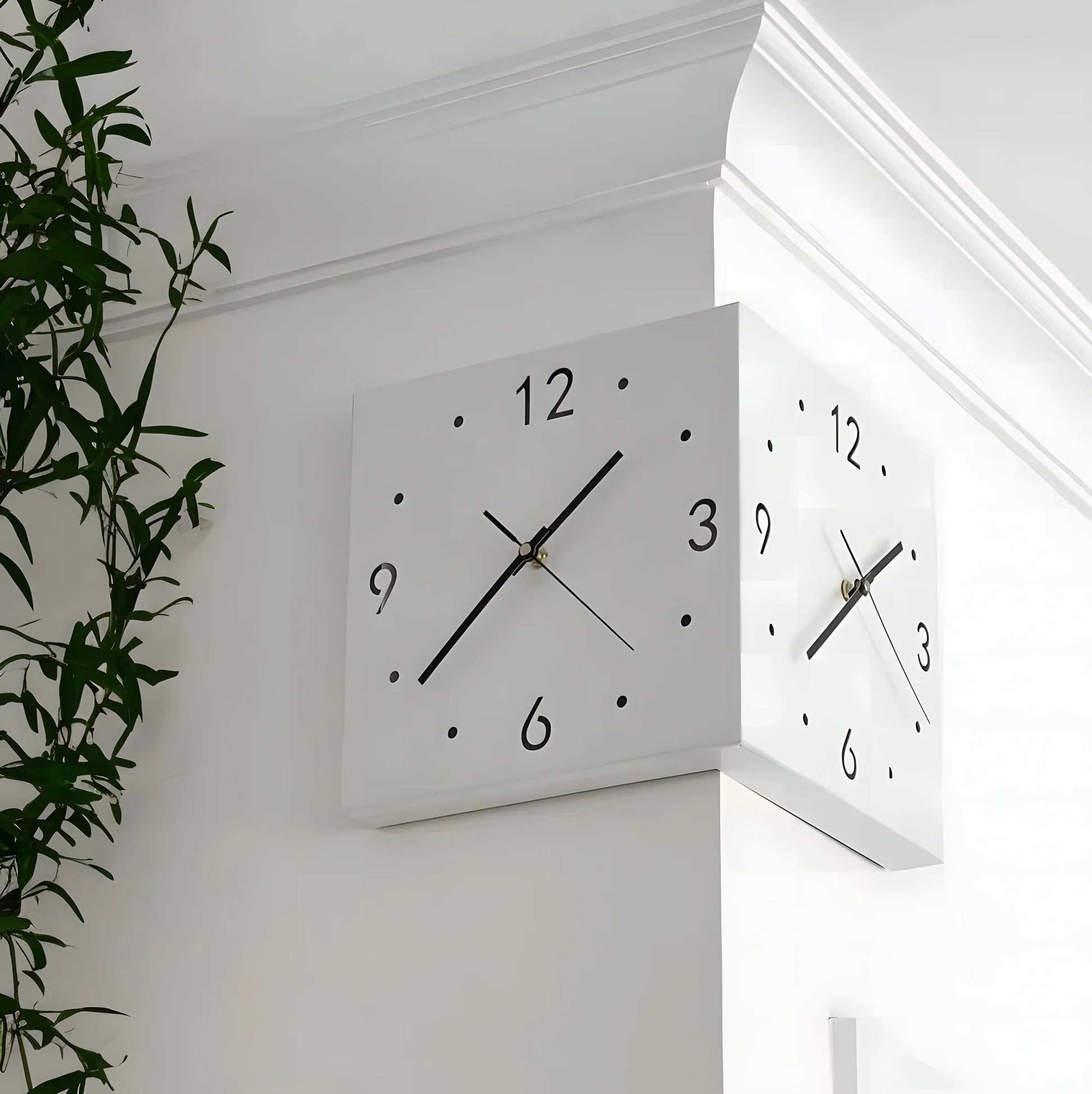 Smart Corner Clock with Motion-Activated Backlight