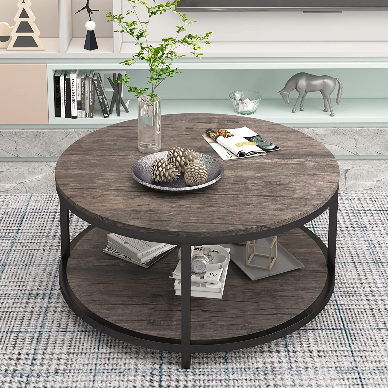 Rustic Round Coffee Table