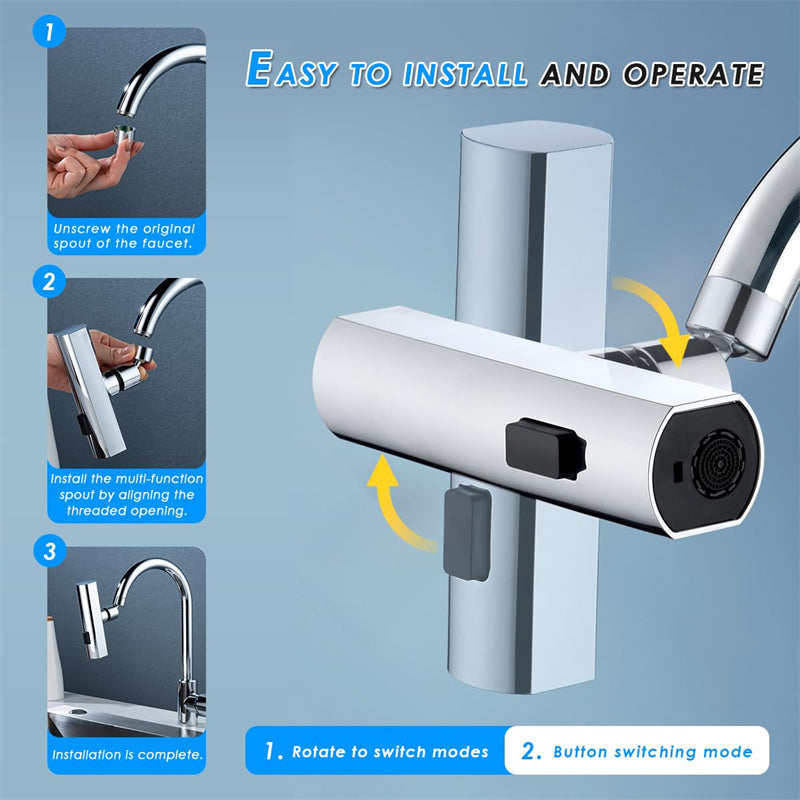 3-in-1 Waterfall Kitchen Faucet Nozzle