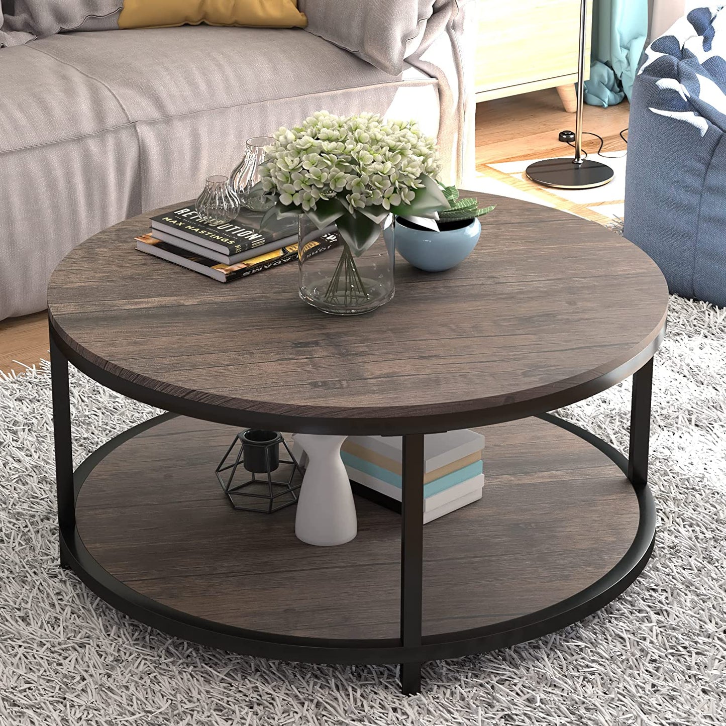 Rustic Round Coffee Table