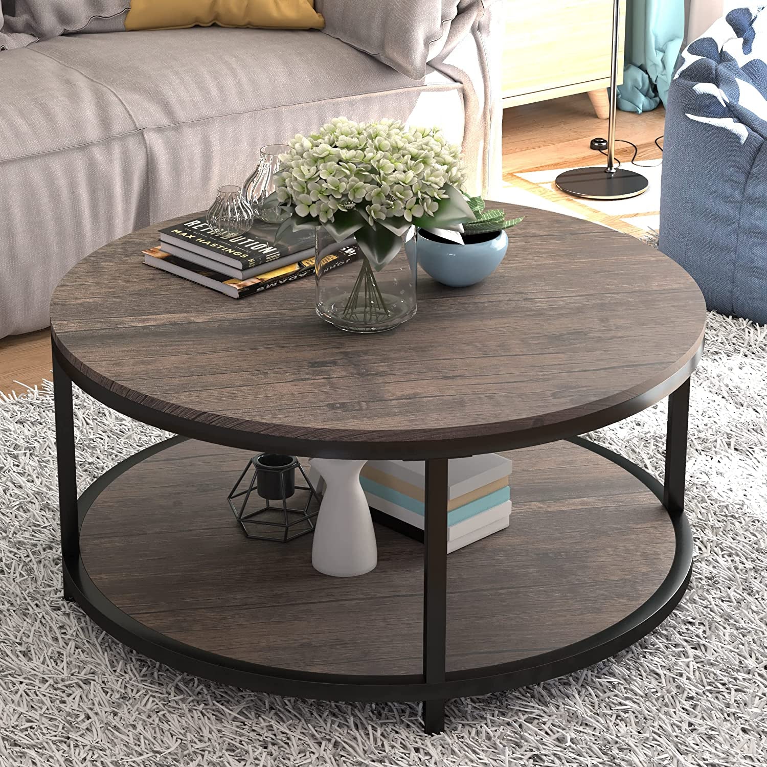 Rustic Round Coffee Table