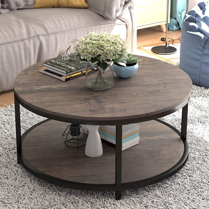 Rustic Round Coffee Table