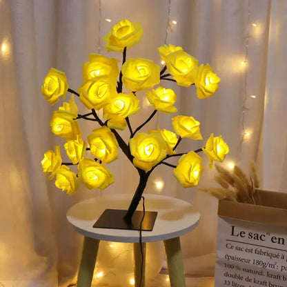 Enchanted Rose Blossom Table Lamp