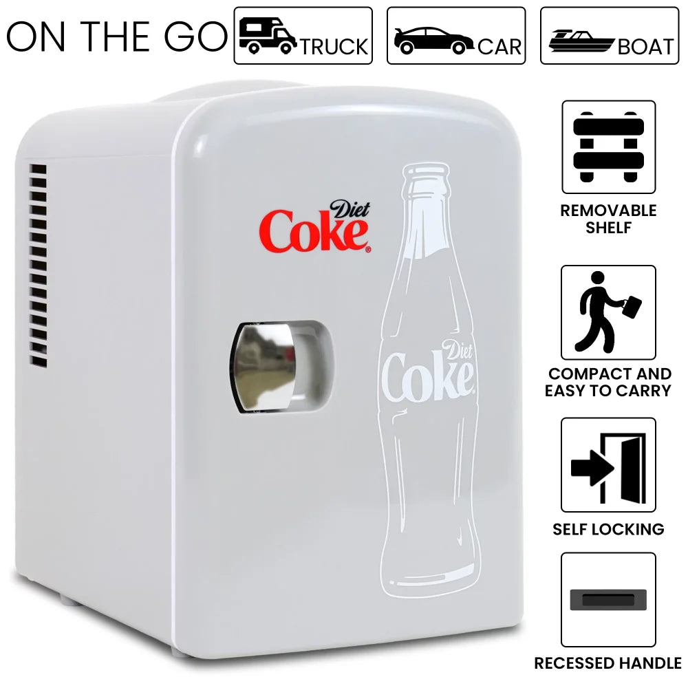 Ultra-Compact 4L Mini Fridge – Portable 6-Can Cooler for Travel, Home, and Office