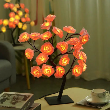 Enchanted Rose Blossom Table Lamp